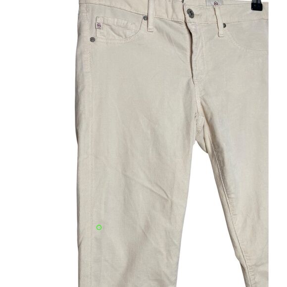 AG Adriano Goldschmied Pants Womens 27 Ivory Corduroy Legging Super Skinny NWT - Picture 8 of 15